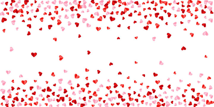 Paper cut red heart symbols explosion background design. Valentines Day sale decor. Postcard