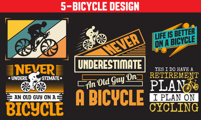 Bicycle typography svg design vector art 
