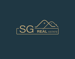 SG Real Estate & Consultants Logo Design Vectors images. Luxury Real Estate Logo Design