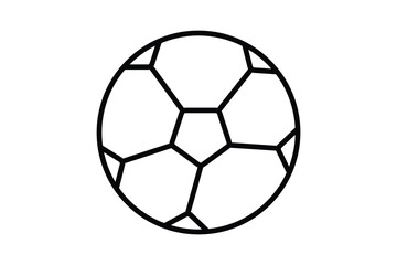 Football icon illustration. icon related to sport. outline icon style. Simple vector design editable