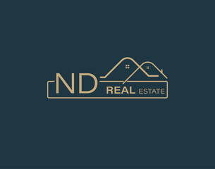 ND Real Estate & Consultants Logo Design Vectors images. Luxury Real Estate Logo Design