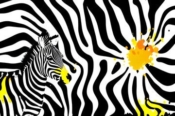 Fototapeta na wymiar Zebra Camouflage Art