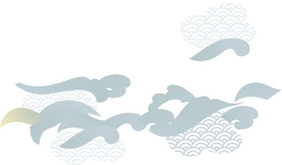 Clouds in asian style design background