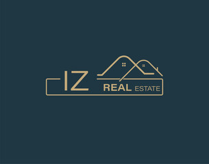 IZ Real Estate & Consultants Logo Design Vectors images. Luxury Real Estate Logo Design