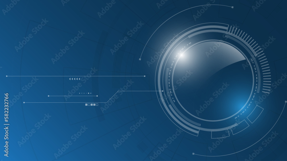 Wall mural technology background hi-tech communication concept innovation abstract background vector illustrati