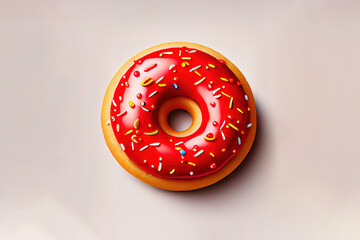 Tasty glazed donuts copy space. Generative Ai