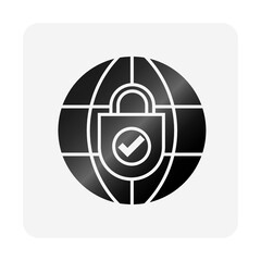 Internet Security for Safe Browsing. Internet Security Measures icon.