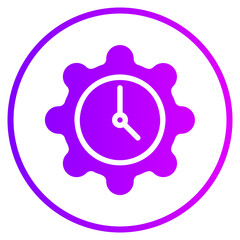 time management gradient icon