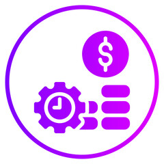 time is money gradient icon