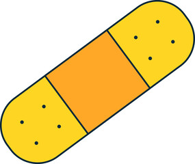 Band Aid Plaster Healing Medical Adhesive Bandage Healthcare Colored Outline