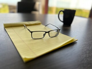 Glasses on Desk