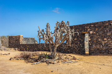 Hornos de Cal de la Guirra lime kilns on the coast of Fuerteventura Island