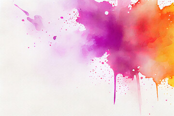 Abstract pink watercolor on white background. Generative Ai
