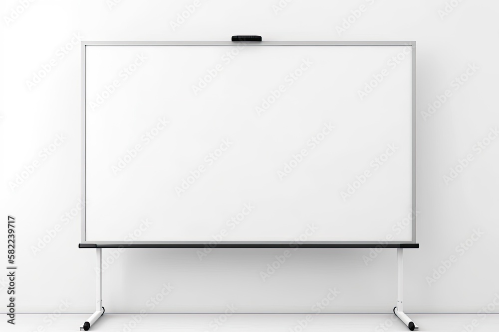 Sticker Interactive Whiteboard isolated and white background. Generative AI