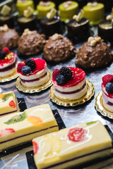Italian Bakery counter, traditional Sicilian pastry. Fresh and tasty products