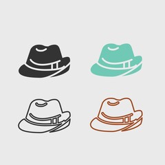 hat vector icon illustration sign