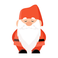 Garden gnome in red clothes. Little man. Sculpture for the garden.