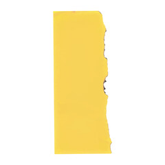 scrap of yellow paper with scorched edges for scrapbooking design