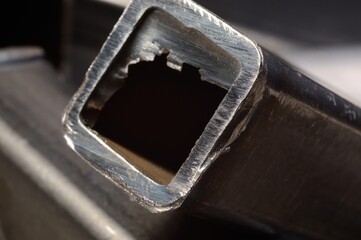 scrap metal parts shot close-up.Macro