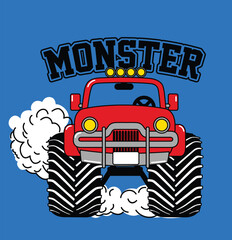 MONSTER TRUCK ILLUSTRATION © D GRAPHIC