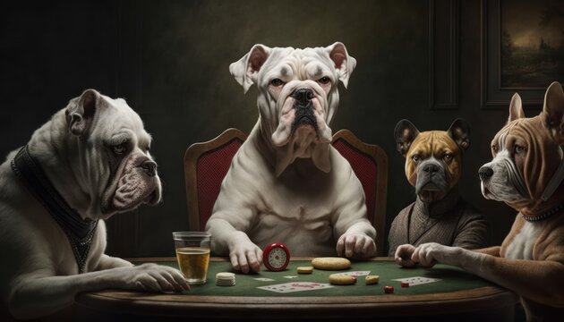 dogs playing poker is a timeless theme that never fails to entertain and delight, offering a playful and engaging glimpse into the world of card games. GENERATIVE AI