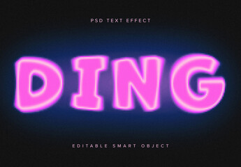 Pink Pixelated Text Effect Mockup