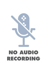 no audio recording icon