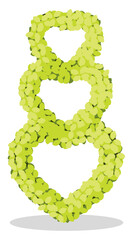 Green bush icon. Vector illustration.	