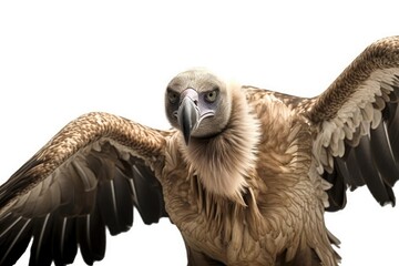 Spain's magnificent griffon vulture. Generative AI