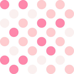 White, cream, and pink pastel polka Dot seamless pattern background. Vector illustration.