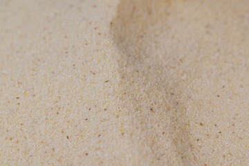 Scattered semolina on the kitchen table