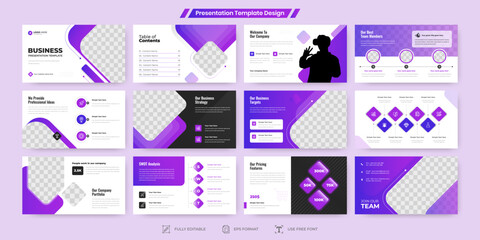 Powerpoint slides business presentation template design
