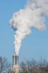 Smoke coming from industry chimney
