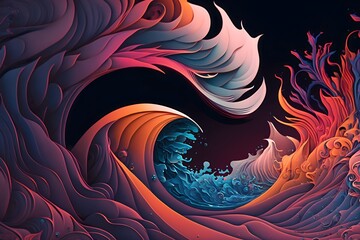 Obraz premium Abstract waves design