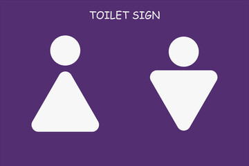 Toilet sign icon Art Illustration