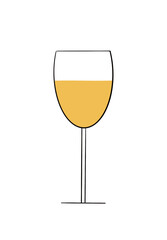 Elegant wineglass illustration