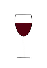 Elegant wineglass illustration