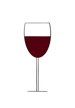 Elegant wineglass illustration