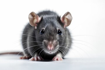 isolated rat against a white background. Generative AI
