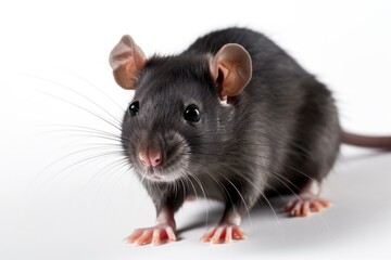 isolated rat against a white background. Generative AI