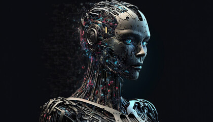 The perfect blend of digital and physical witness the evolution of the cyborg concept with cutting edge technology. Generative AI