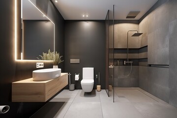 Fototapeta na wymiar Modern Bathroom interior design
