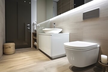 Obraz na płótnie Canvas Modern Bathroom interior design