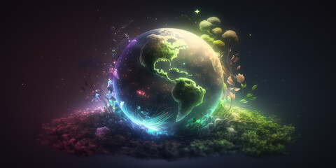 Fototapeta premium Earth day. Generative Ai