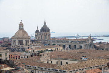 Fototapeta na wymiar aerial view of Catania historical center