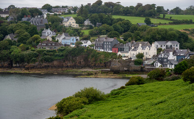 Fototapeta na wymiar Kinsale city in Ireland. Irish countryside Atlantic ocean europe