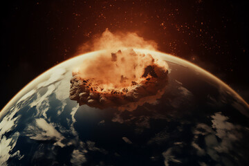 earth after a nuclear explosion - obrazy, fototapety, plakaty