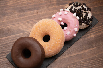 assorted colored donuts