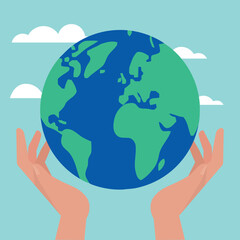 Earth Day, April 22, graphic illustration banner. Earth Day vector illustration. eps-vector. Illustration of the planet earth.