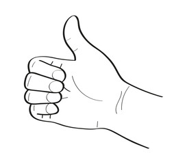 hand with thumb up